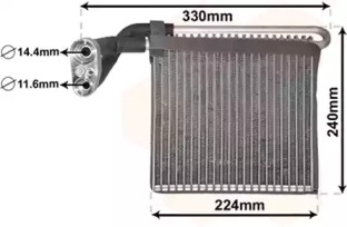 VAN WEZEL 1800v459 -  Испаритель, кондиционер